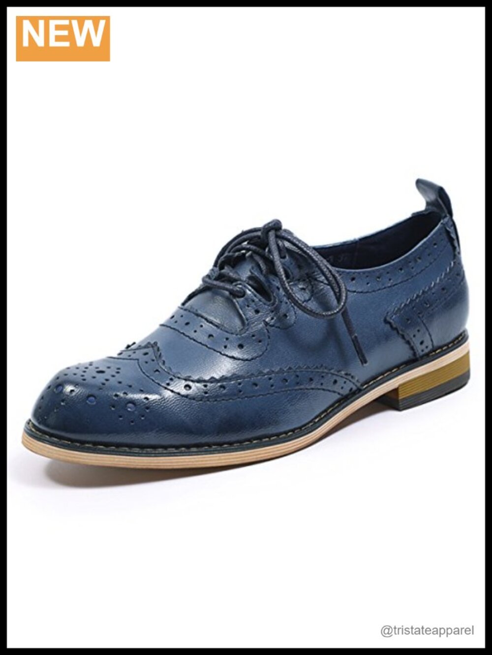 Womens Comfortable Wingtip Oxfords Lace Up Brogue Sheepskin Shoes